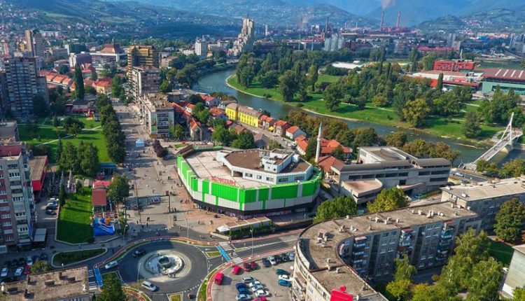 Zenica City Center Aerial View