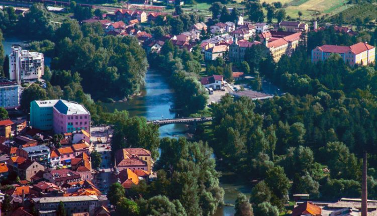 Visoko Town Center and River Bosna