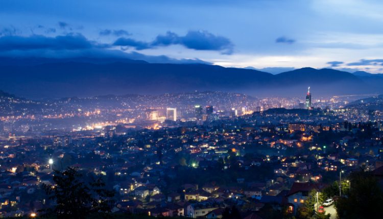 Sarajevo Panorama at Night