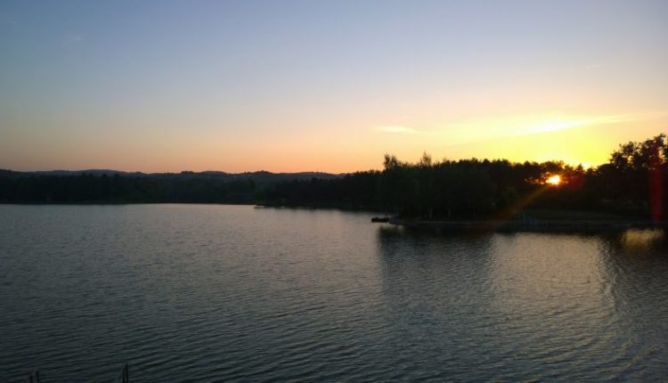 Sunset Over Lake Vidara in Gradacac
