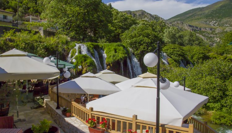 Restaurant by the Waterfalls on Bregava River