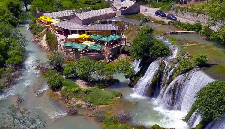 Restaurant by the Waterfalls on Bregava River